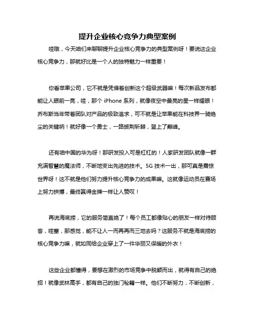 提升企业核心竞争力典型案例