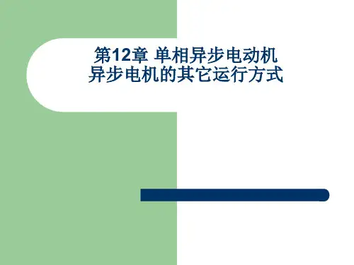 11单相异步电动机及异步电机的其他运行方式48页PPT