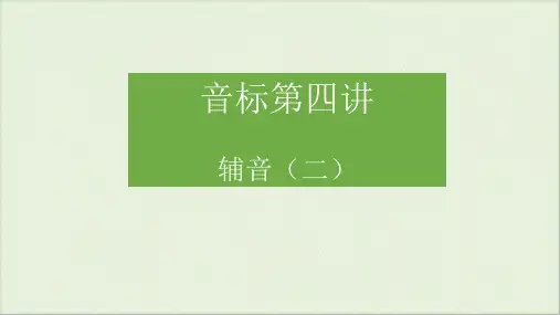 初中英语音标 第四课时 辅音
