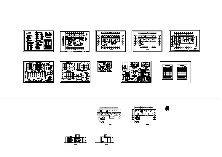 某1535㎡三层办公楼设计cad全套建筑施工图（含设计说明，共10张图）
