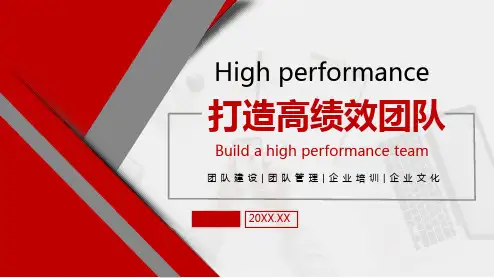 打造高绩效团队培训PPT课件