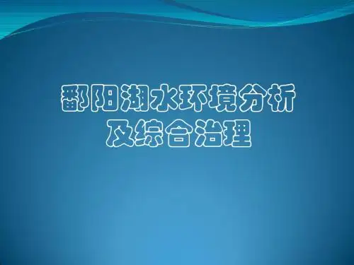 鄱阳湖水环境分析及综合治理