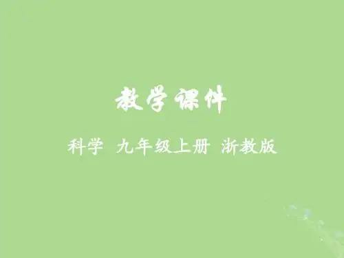 九年级科学上册第2章物质转化与材料利用第2节金属的化学性质教学课件(新版)浙教版