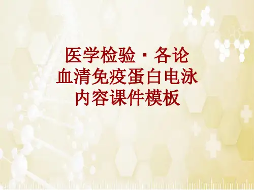 医学检验·检查项目：血清免疫蛋白电泳_课件模板