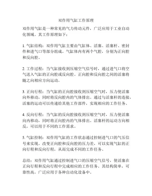 双作用气缸工作原理