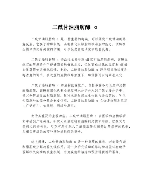 二酰甘油脂肪酶 α