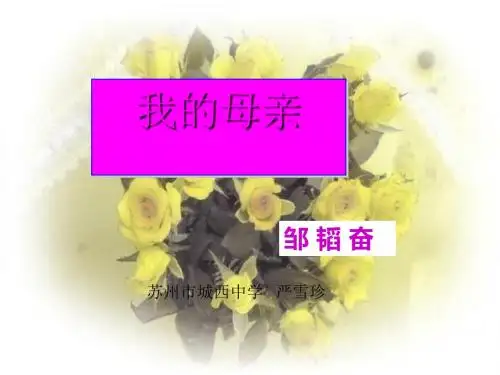 我的母亲(邹韬奋)ppt16 苏教版