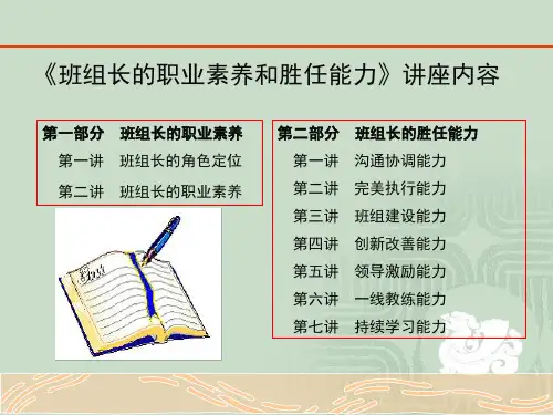班组长素质提升培训PPT101页课件