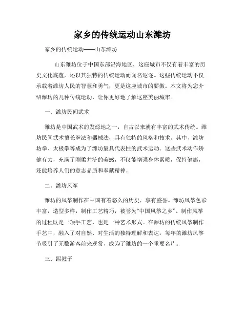家乡的传统运动山东潍坊