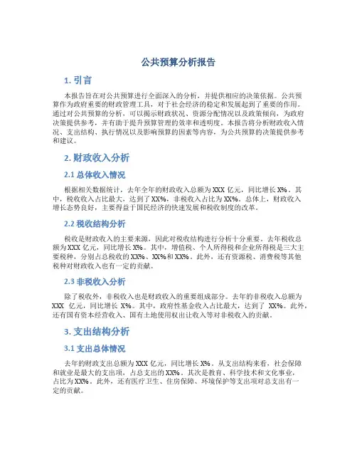 公共预算分析报告