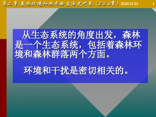 《森林生态学》(第02_10章)基础理论篇