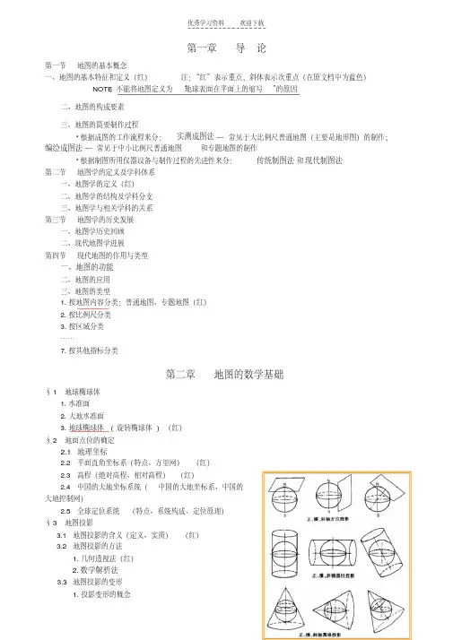 《地图学》总复习