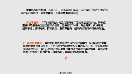 营销管理管理零售批发PPT课件