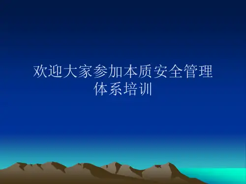 本安体系培训课件