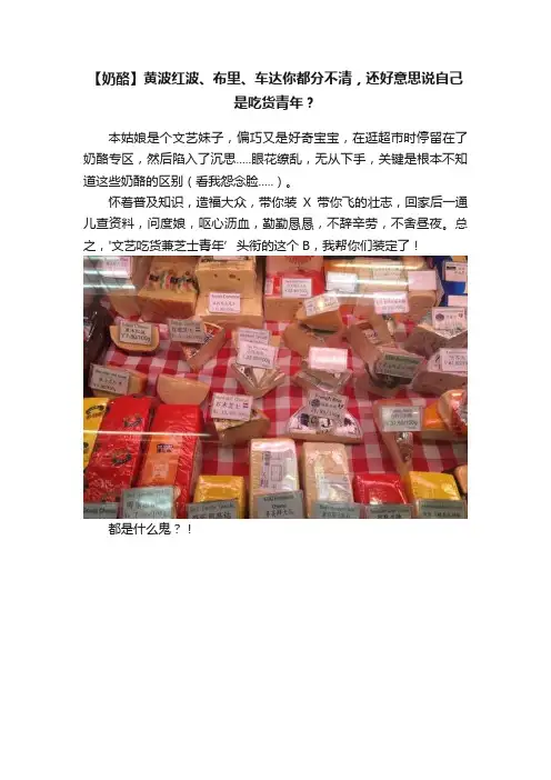 【奶酪】黄波红波、布里、车达你都分不清，还好意思说自己是吃货青年？