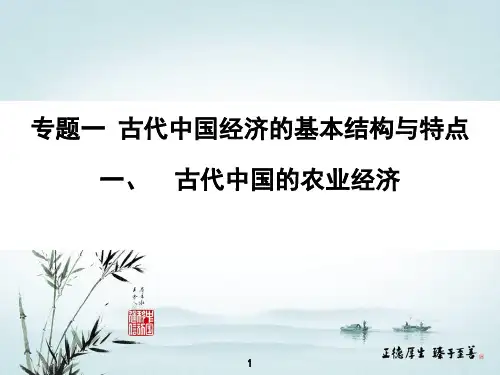 古代中国的农业经济ppt22 人民版