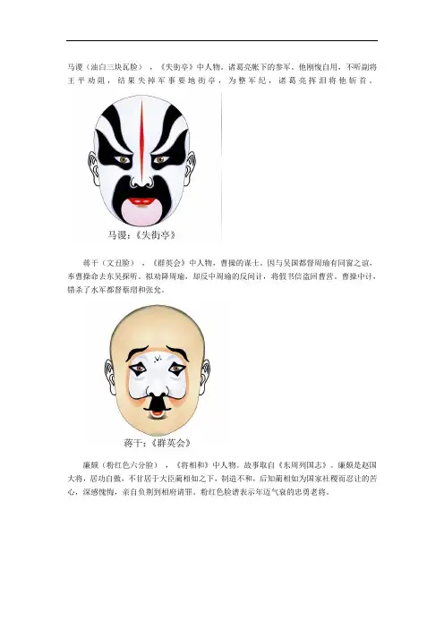 中国京剧脸谱