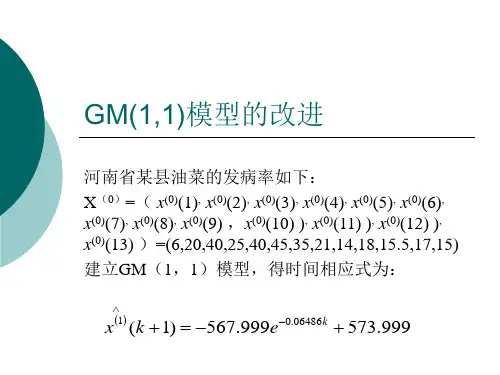 GM(1,1)模型的改进