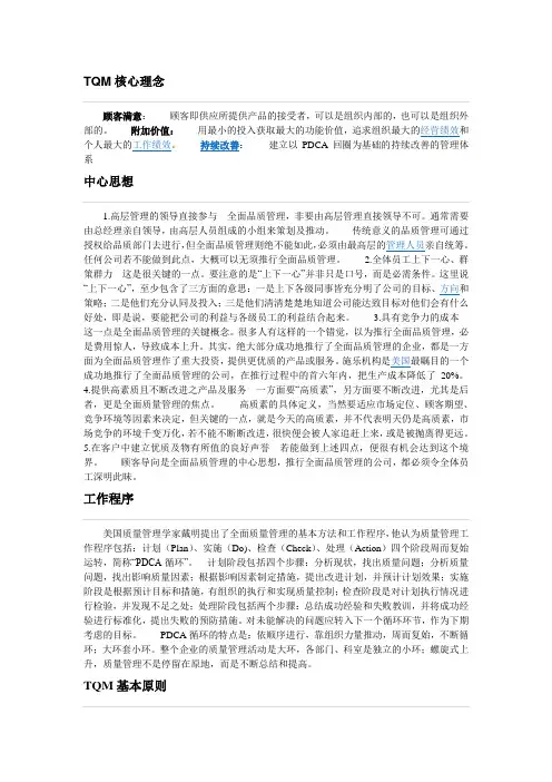 TQM核心理念