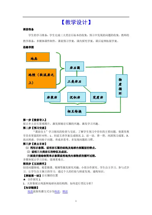 高中地理_2.1岩石圈与地表形态(许步前)教学设计学情分析教材分析课后反思