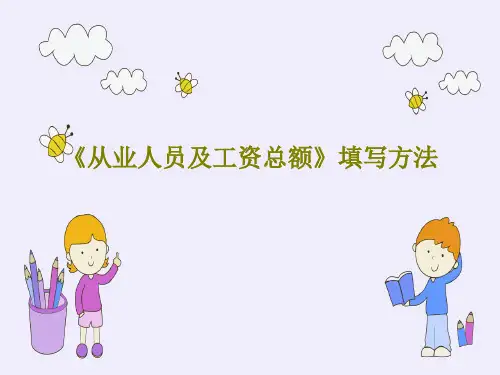 《从业人员及工资总额》填写方法45页PPT