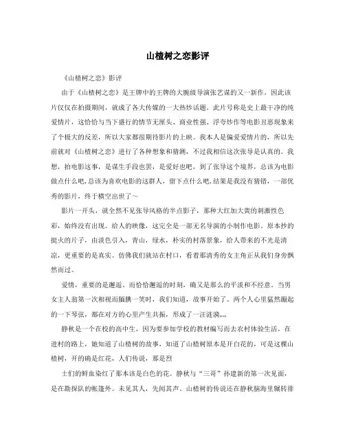 山楂树之恋影评