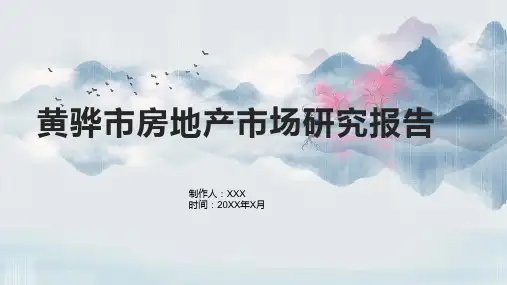 黄骅市房地产市场研究报告