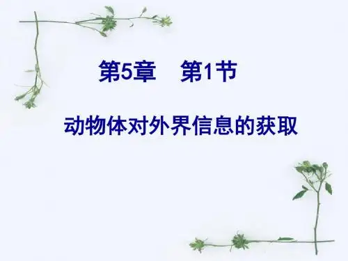 沪科版生物高中第二册5.1《动物体对外界信息的获取》(共26张PPT)