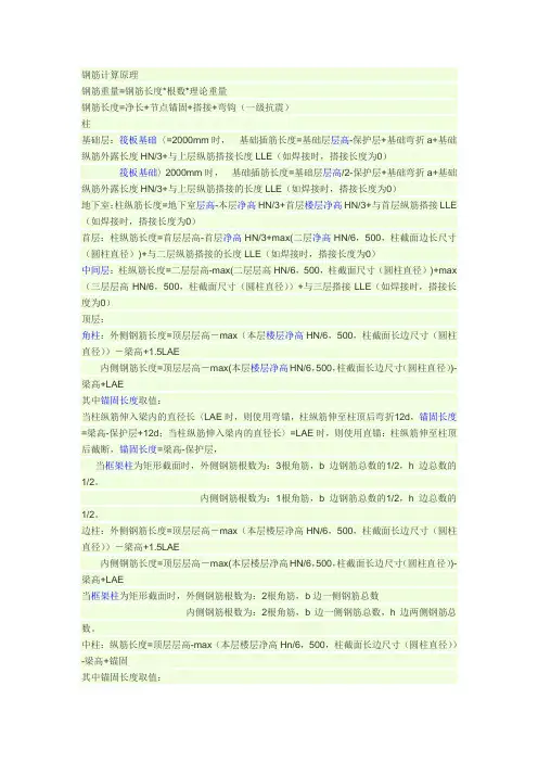 房建钢筋计算