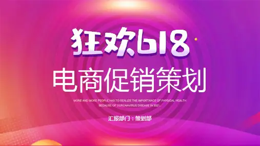 狂欢618电商促销策划PPT模板
