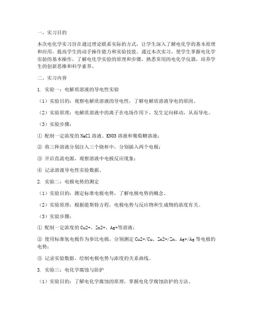 电化学实习报告