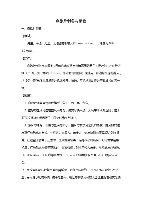 血涂片制备与染色