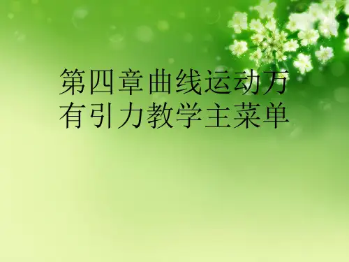 第四章曲线运动万有引力教学主菜单优秀课件