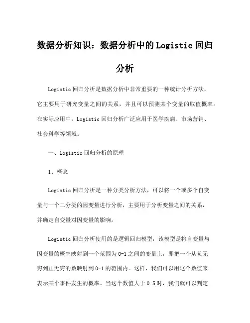 数据分析知识：数据分析中的Logistic回归分析