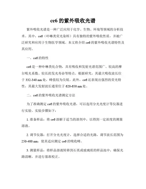 ce6的紫外吸收光谱