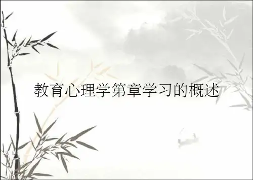 教育心理学第章学习的概述