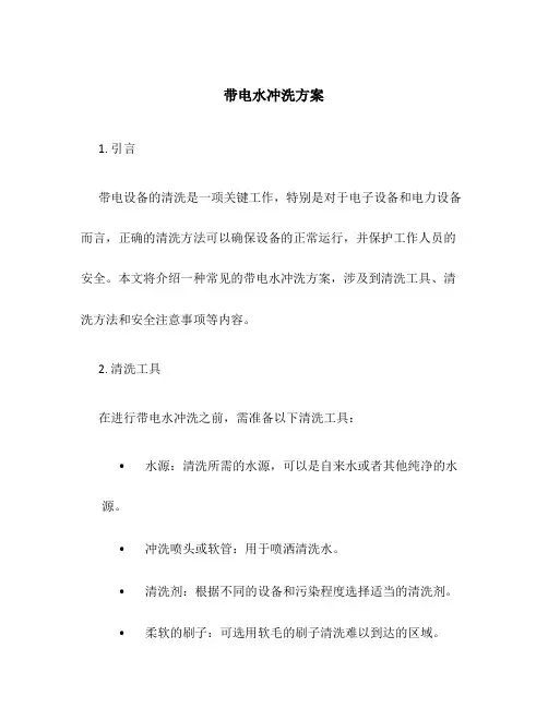 带电水冲洗方案