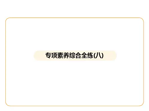 专项素养综合全练(八)练习课件浙教版九年级下册科学