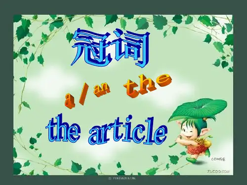 高考英语 归纳总结冠词的用法课件.ppt