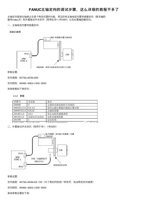 FANUC主轴定向的调试步骤，这么详细的教程不多了