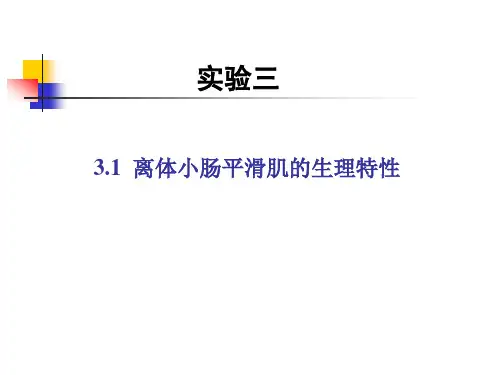 动物生理学实验 离体小肠实验