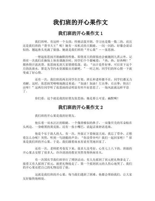 我们班的开心果作文
