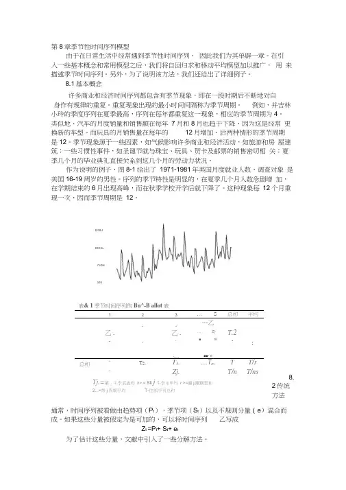 第8章季节性时间序列模型