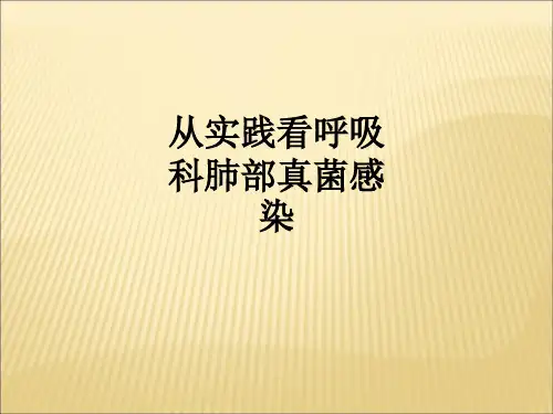 从实践看呼吸科肺部真菌感染ppt课件