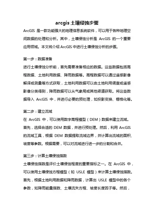 arcgis土壤侵蚀步骤