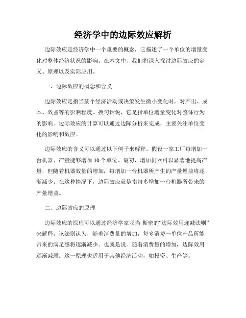 经济学中的边际效应解析