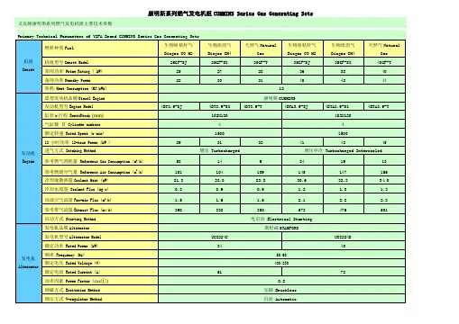 康明斯系列燃气发电机组