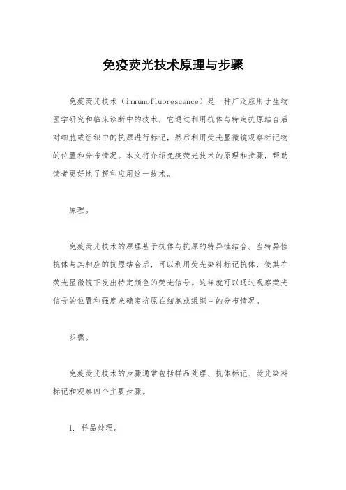 免疫荧光技术原理与步骤