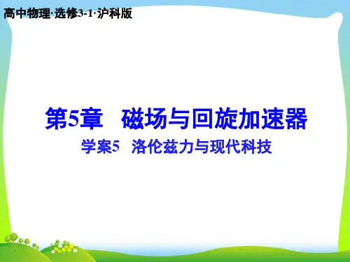 沪科版洛伦兹力与现代科技-课件