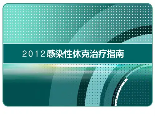 感染性休克治疗指南